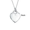 thumbnail image 2 of Bling Jewelry Womens Tiny Minimalist Heart Shape Initial Pendant Necklace A-Z Sterling Silver, 2 of 6