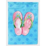 Pink Flip Flops Blue Polkadot Flag Canvas H… product image