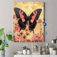 thumbnail image 4 of Qisvanset Framed Canvas Wall Art 12x16 Inch Pink Butterfly Seek First Faith Bible Verse Art, 4 of 5