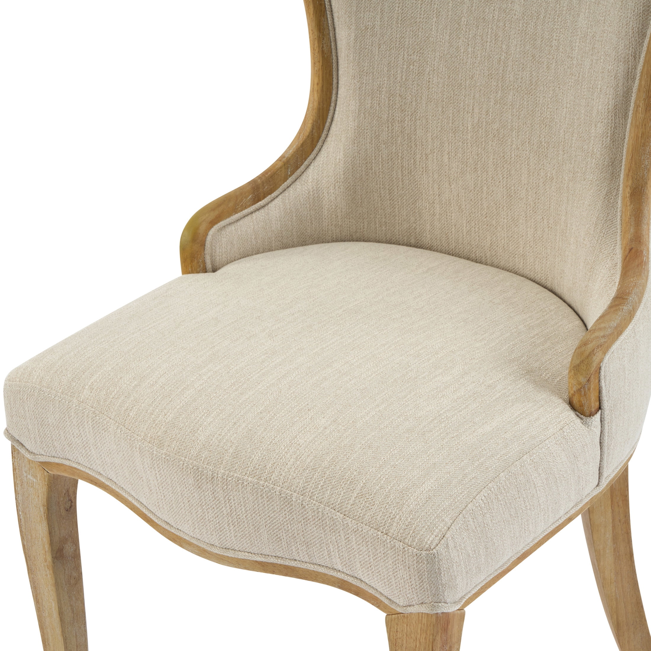 Christopher Knight Home Tufted Wingback Dining Chairs with High Backrest, Solid Wood Frame, Beige, Set of 4
