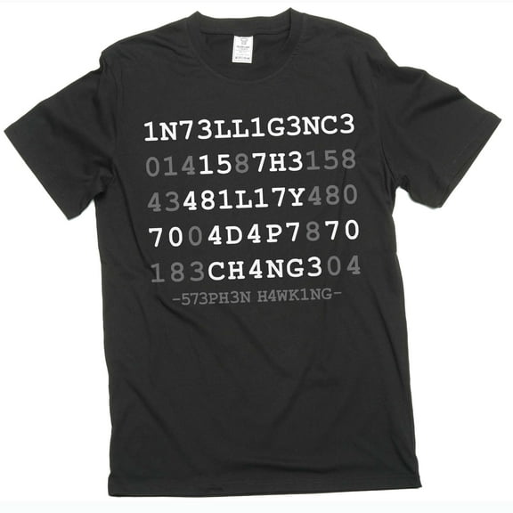 Men's Intelligence is the ability to adapt to change Tee shirt science geek shirt