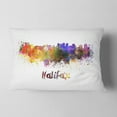 thumbnail image 2 of Designart Halifax Skyline - Cityscape Throw Pillow - 12x20, 2 of 5