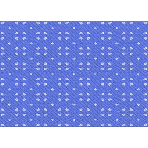 Ahgly Company Indoor Rectangle Patterned Sky Blue Dress Blue Area Rugs, 2' x 4'