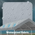 thumbnail image 4 of Quictent Carport Replacement Tarp Canopy Top Cover with Edge with Bungees Balls, for 10x20 ft Garage Party Tent Shelter - Gray, One Roof Only, 4 of 8