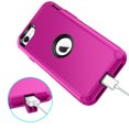 thumbnail image 5 of Petocase for iPhone SE Case 3rd & 2nd Generation, for iPhone SE 2022/2020 Built-in Screen Protector Heavy Duty Protective Shockproof 3-Layer Full Body Rugged Phone Cover,Rose Red/Black, 5 of 7