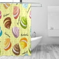 thumbnail image 2 of Coolnut Various Desserts Bath Shower Curtain Liners 72"x72", 100% Polyester Waterproof with C-Shaped Curtain Hook Modern Bathroom Decoration 1 Panel, 2 of 5