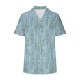 thumbnail image 4 of Lata de Agua para Plantas, Flores Casuales de Moda Y Plantas Impresas Camiseta de Manga Corta Top Hecha de Poliéster Ligero para Mujeres, Pantalones Cortos de Mujer, 4 of 4