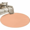 thumbnail image 2 of Peach Fuzz 3ft Round Rug, Farmhouse Solid Orange Color Modern Art Non-Skid Rubber Backing Large Area Rugs - Living Room Bedroom Home Office, Indoor Floor Mat Carpets Washable Rug, 2 of 9