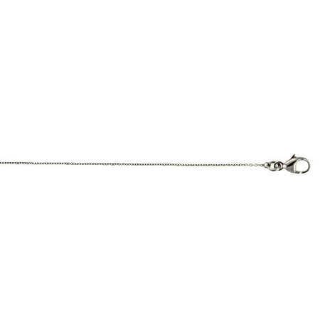 - Platinum 0.9mm Cable Chain Necklace - 18