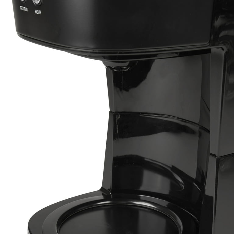 Modern Sleek Chrome Glass Coffeemaker - 8 Cup Brewing Capacity - Black