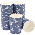 thumbnail image 1 of DecoPac Tazas para hornear festoneadas con estampado náutico, perfectas para deliciosos cupcakes, delicado borde festoneado, 50 cajas para cupcakes aptas para horno, temática de vela (paquete de 1), 1 of 1