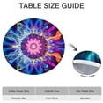 thumbnail image 6 of Colorful Tie Dye Flame Flower Pattern Round Fitted Tablecloth with Elastic Edge,Dining Table Cover Waterproof,Outdoor Round Tablecloth for Camping,Dining,Indoor and Outdoor, 6 of 7
