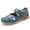 Blue, variant on Women's Summer Casual Closed Toe Leather Sandals,Comfortable Soft Sole Ankle Strap Orthopedic Beach Shoes
