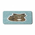 thumbnail image 1 of Cartoon Computer Mouse Pad, Raccoon Meditating on Blue Meadow Spring Flowers Graphic Art, Rectangle Non-Slip Rubber Mousepad X-Large, 35" x 15" Gaming Size, Dark Green Turquoise, by Ambesonne, 1 of 2
