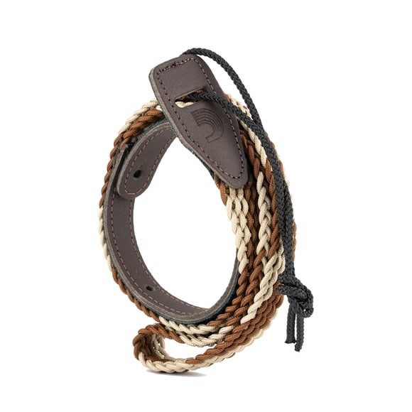 D'Addario Sangle de Mandoline Tressée Brune - Accessoires de Mandoline