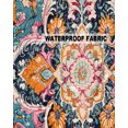 thumbnail image 5 of Pack of 2 Outdoor Pillow Covers, Meddle Century Vintage Floral Mural Pattern Waterproof Square Throw Pillowcase Cushion Decorative Pillow Covers for Couch Patio Tent, 20x20 in, 5 of 6