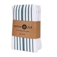 thumbnail image 2 of Native Fab Scandia Stripe Kitchen Towel 16"x26"- Absorbent Cotton Dishcloths - 4 Pack - Teal Green, 2 of 6
