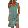 thumbnail image 2 of Ovzne Robes d'Été pour Femmes 2025 Robe de Plage Printemps et Été Vacances Bouton Col en V Robe à Bretelles Grande Taille Robe Maxi Liquidation, 2 of 5