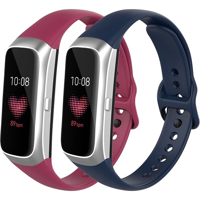 2 Piezas de Correas Compatibles con Samsung Galaxy Fit SM-R370, Color D Pulsera de Repuesto de Silicona Impermeable, Suave y Transpirable Adecuada para Samsung Galaxy Fit SM-R370 JM