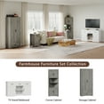 thumbnail image 6 of YouTrend Farmhouse Corner Cabinet with 2 Doors and Adjustable Shelves,Tall Storage Cabinet for Bathroom,Living Room,Kitchen,Gray, 6 of 9