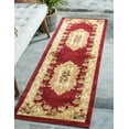 thumbnail image 3 of Unique Loom Versailles Medallion Motif Rug 2' 7 x 10' Runner Burgundy/Ivory, 3 of 3