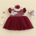 thumbnail image 2 of Robe Formelle de Princesse Fleurie pour Bébé Fille Robe de Fête d'Anniversaire Robe Tutu, 2 of 6