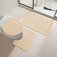 thumbnail image 5 of Bathroom Sets Foam Bath Mat Set Bathroom Rugs for 3 Pcs Toilet Mats Soft Comfortable Water Absorption Nonslip Thickmachine Washableeasier To Dry, 5 of 9