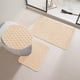 thumbnail image 5 of Juego de 3 alfombrillas de baño de espuma | Alfombras de baño suaves y antideslizantes con tapete para la tapa del inodoro | Alfombrillas absorbentes de agua lavables a máquina para baño y ducha, 5 of 7
