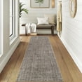 thumbnail image 4 of Garvee 2'x6' Solid Runner Rugs, Washable Modern Accent Rugs Foldable Printed Indoor Rug Carpet, Stain-Resistant Soft Low Pile Floor Mat for Entryway Bedroom Hallway Kitchen, Brown, 4 of 8
