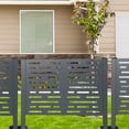 thumbnail image 3 of 4x2ft Air Conditioner Privacy Screen - 3 Metal Panels w/Breathable Design - Securely Hides Outdoor AC Units, 3 of 8