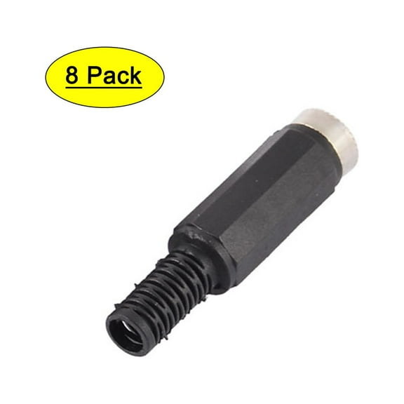 8pcs 5.5mm x 2.1mm Plastic Housing Female DC Power Inline Plug Coupler Connector