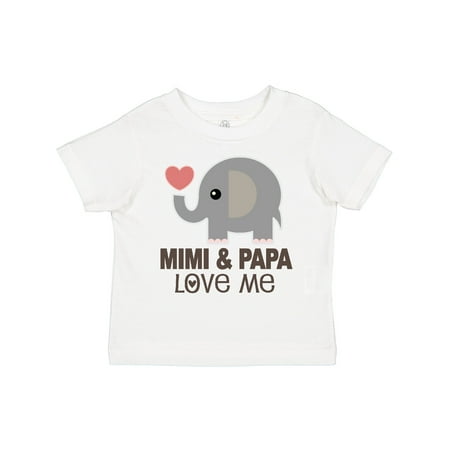 

Inktastic Mimi and Papa Love Me Elephant Gift Toddler Boy or Toddler Girl T-Shirt