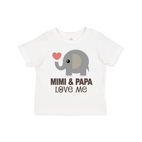 Inktastic Mimi and Papa Love Me Elephant Boys or Girls Toddler T-Shirt
