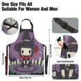 thumbnail image 3 of Kitchen Apron with 2 Pockets Adjustable waterproof Cooking Aprons for Women Men Chef Cute Witch Tombstones Star, 3 of 7
