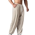thumbnail image 1 of WRKEKC Joggers for Men Solid Color Stretch Belt Drawstring Ankle Pants with Comfort Fit for Running or Casual Use, 1 of 8