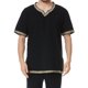 thumbnail image 3 of Camisas de Manga Corta de los Hombres Estilo Étnico Impreso Hendidura Cuello en V, Ligero Top Transpirable para la Primavera Y el Verano, 3 of 5
