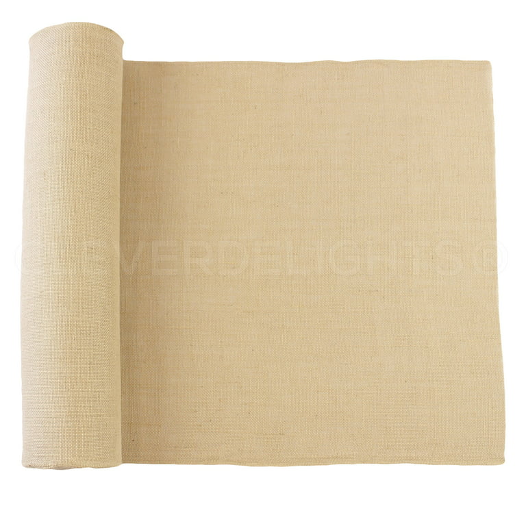 CleverDelights 9 Green Burlap Roll - Finished Edges