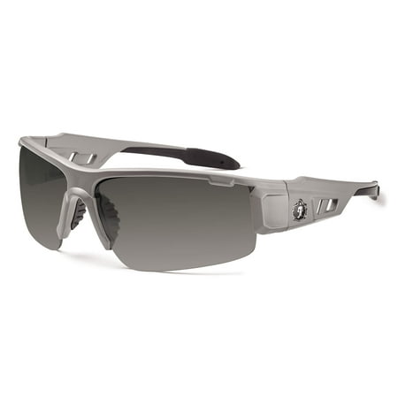 

Ergodyne SkullerzÂ® Dagr Safety Glasses // Sunglasses Matte Gray Anti-Fog Smoke Lens