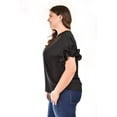 thumbnail image 2 of Blusa manga con olanes Roman Fashion /Tallas Extras, 2314 (Negro) negro 42, 2 of 7