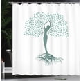thumbnail image 3 of Ambesonne Zen Shower Curtain, Lady in Tree Form Illustration, 69"Wx70"L, Jade Green Pale Teal Grey, 3 of 4