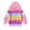 B Pullover, variant on 2-9Year Kids Baby Girls Rainbow Pullover Hoodies Sweatshirt Casual Zip Up Loose Outwear Coat with Pockets