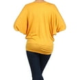 thumbnail image 4 of Moa Collection Women's Relaxed Fit Tunic Top Dolman Sleeve Knit Casual Style, 4 of 4