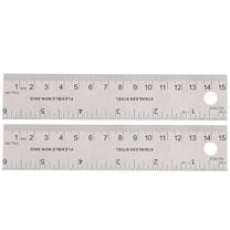2 Pcs Woodworking Measuring Ruler Scale Clear Bulk Rulers Office