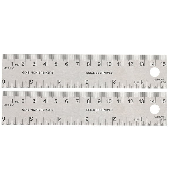 2 Pcs Woodworking Measuring Ruler Scale Clear Bulk Rulers Office