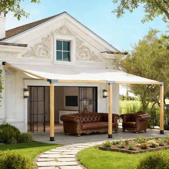 Outdoor Wall Mounts Pergola Kit,Slanted Pergola Brackets(Only Pergola Kit)