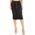 thumbnail image 4 of Fashion2Love Women's Juniors/Plus Size Elastic Waist Pull-On Stretch Denim Skirt, 4 of 6