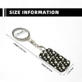 thumbnail image 4 of Goofa Daisy Printed Rectangular Metal Keychain Bag Charm Floral Charm for Purse Keys Metal Keyring Gift for Women Accessories, 4 of 7