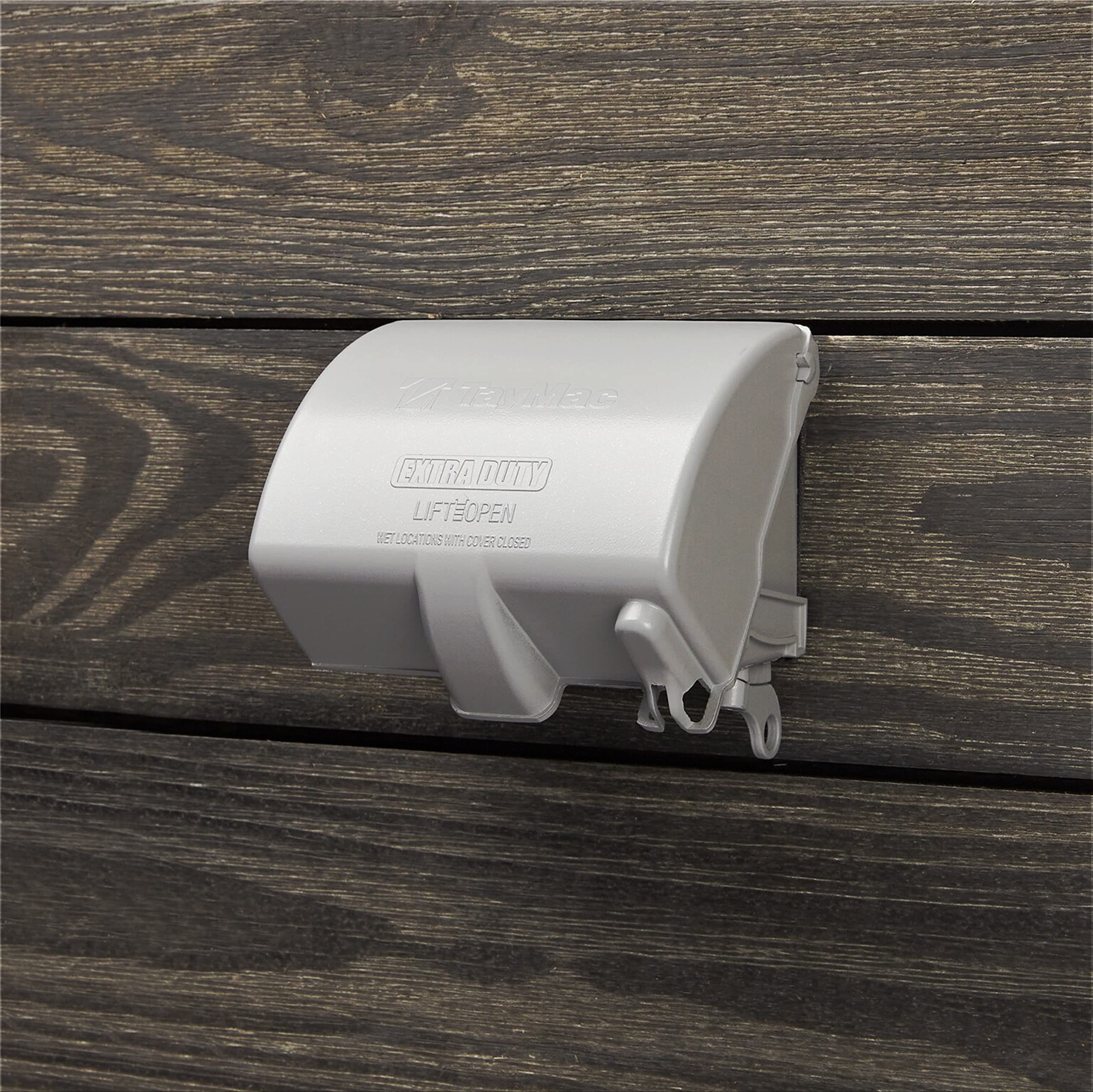 TayMac MX4380S EXTRA DUTY Gray 1-Gang Expandable Weatherproof In-use 3-1/2-in. Electrical Outlet Cover for Home Improvement, Outdoor Outlet Cover for Electrical Box, UFAST Configuration