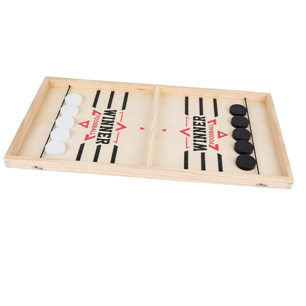 Juego de mesa de madera con disco rápido, juego de mesa para 2 jugadores, juguetes deportivos clásicos para interiores, juego para amigos, M