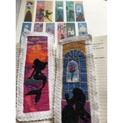 12 Pieces Different Princess DIY Cotton Cross Stitch Bookmark, Cotton Edged Book Mark Classical Fairy Princess Counted Cross Stitch kit